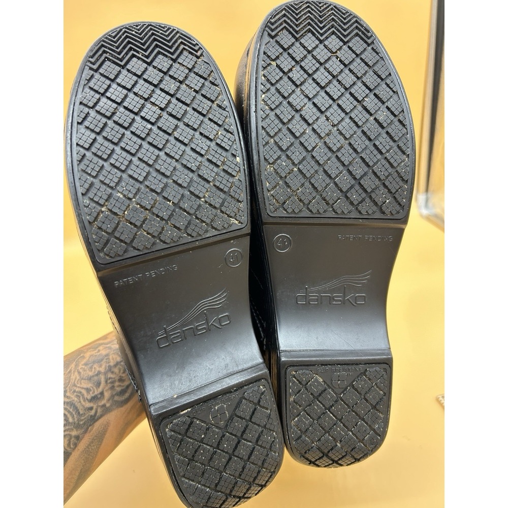 Dansko XP 2.0 Black Leather Clogs EU 41 US 10.5 Nurse Work Slip Resistant - Picture 9 of 9